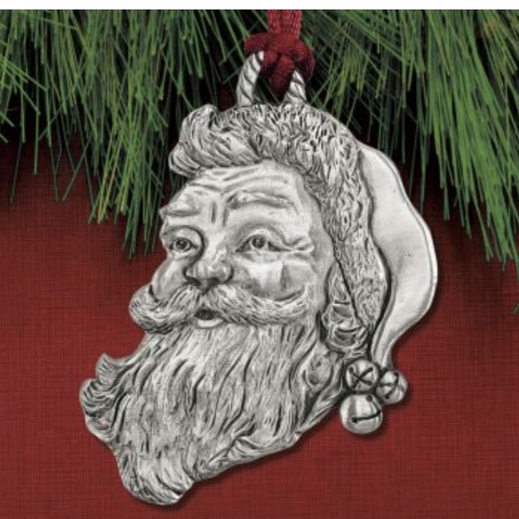 SEAGULL PEWTER SMILING SANTA ORNAMENT NIB - Picture 2 of 9